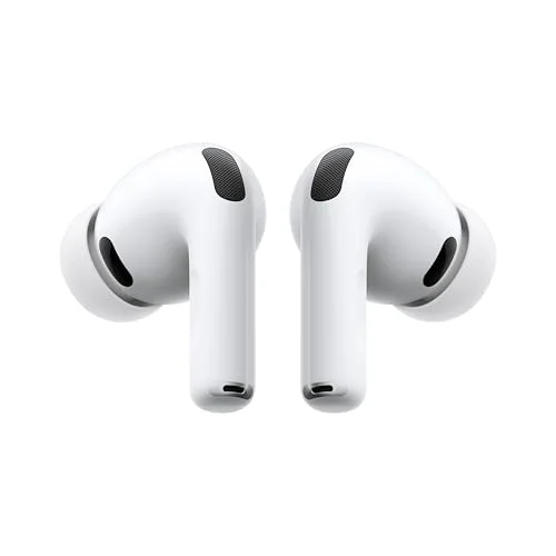 Apple AirPods Pro 3, Cancellazione attiva del rumore, Rilevamento della frequenza cardiaca, Cuffie Bluetooth, Audio spaziale, Suono ad alta fedeltà, Ricarica USB-C​​​​​​​