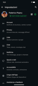 Impostazioni Whatsapp Versione Android