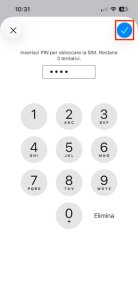iphone conferma sblocco pin