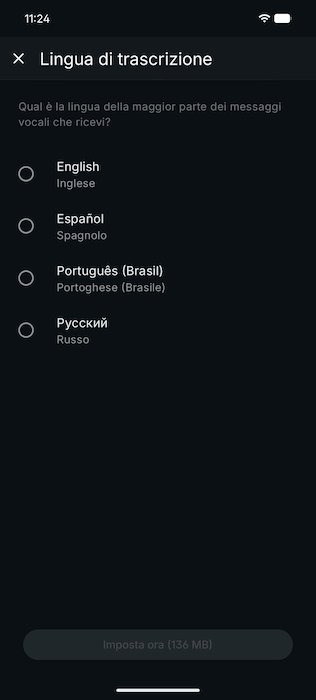 Lingua Trascrizione Whatsapp Versione Android