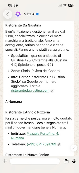 meta ai risposta alla richiesta di una sorpresa