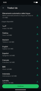 Selezione Lingua Per Traduzione Messaggio Whatsapp Versione Android