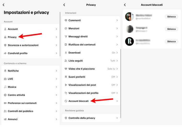 Account Bloccati Tiktok