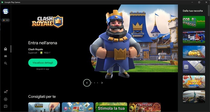 Google Play Games Schermata Iniziale