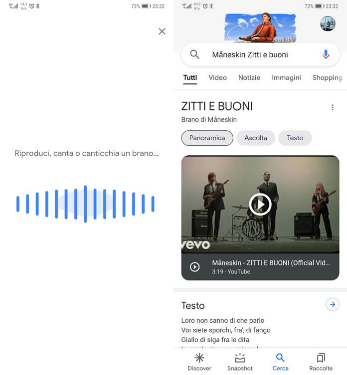 Riconoscere Brani Con Assistente Google